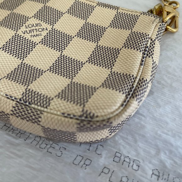 LOUIS VUITTON Damier Azur Mini Pochette Accessoires White - Picture 7 of 15
